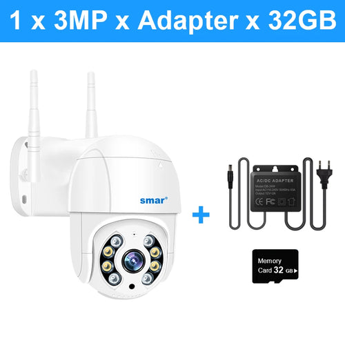 Smar 1080P 5MP 4K WiFi Camera Outdoor 5X Digital Zoom PTZ Wireless