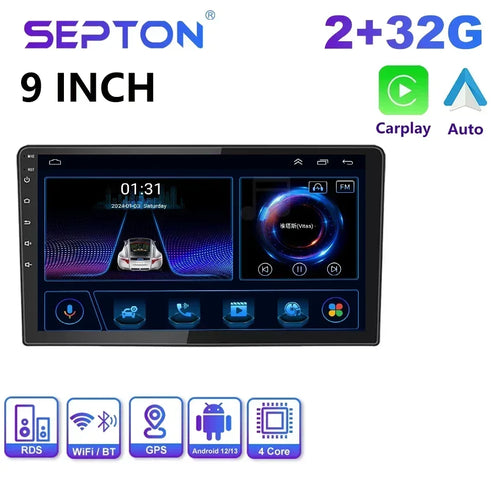 SEPTON 7"/9"/10" Universal 2 DIN Car Radio WIFI Car Audio Multimedia