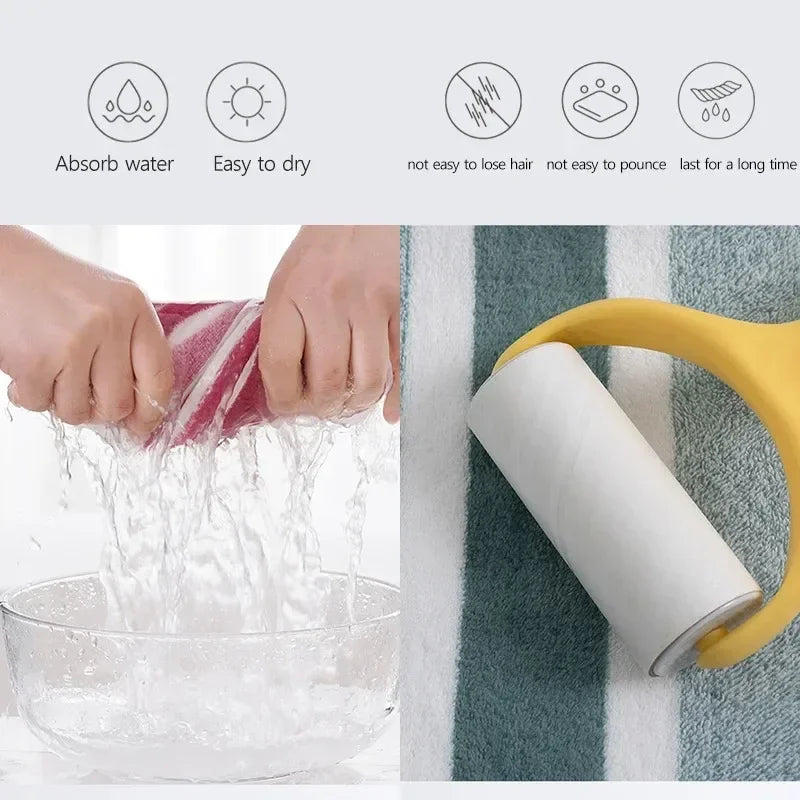 Striped Pattern Towel Set Soft Hand Towel Bath Towel Quick Drying