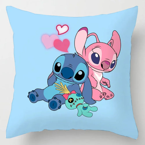 Anime Figure Disney Stitch Double Sided Print Pillowcase Kawaii Stitch