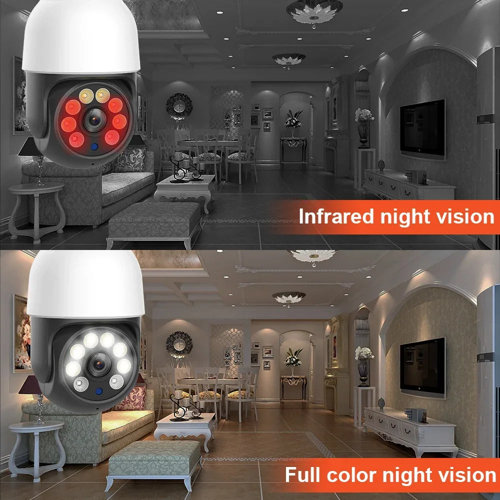 5MP 5G Bulb Camera E27 WiFi TUYA Smart Life PTZ IP CCTV Outdoor Night