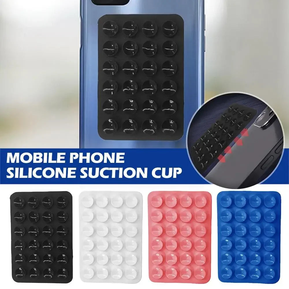 Suction Cup Wall Stand Mat Multifunctional Silicone Leather Square
