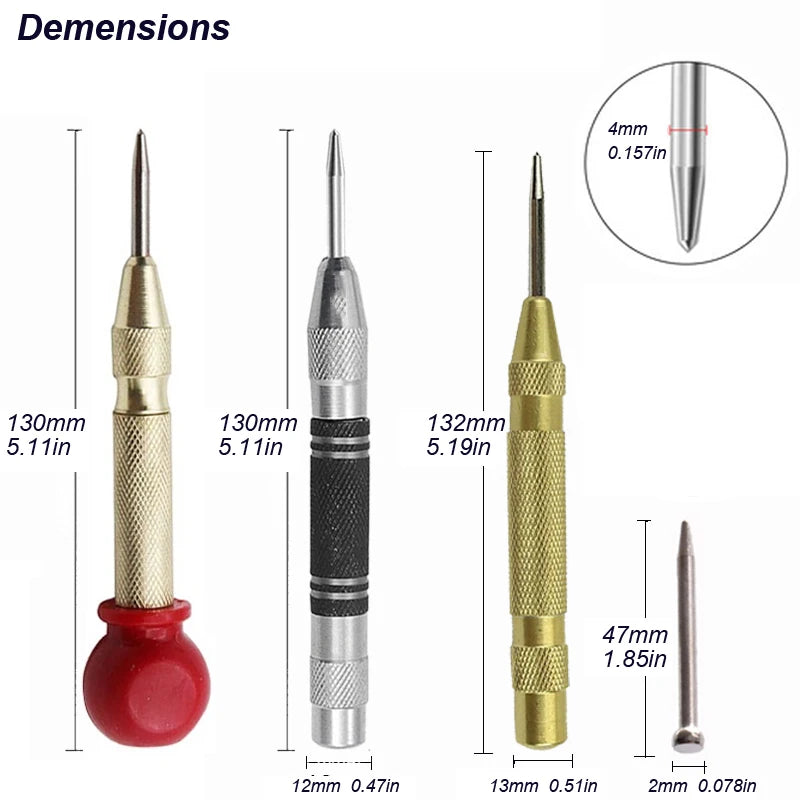 Automatic Center Punch Kerner Woodworking Metal Puncher Steel Hole