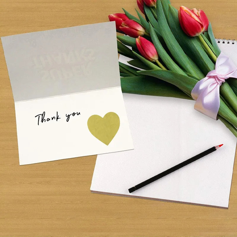 100-500PCS Thank You Stickers New Rolling Merci Children's Stickers