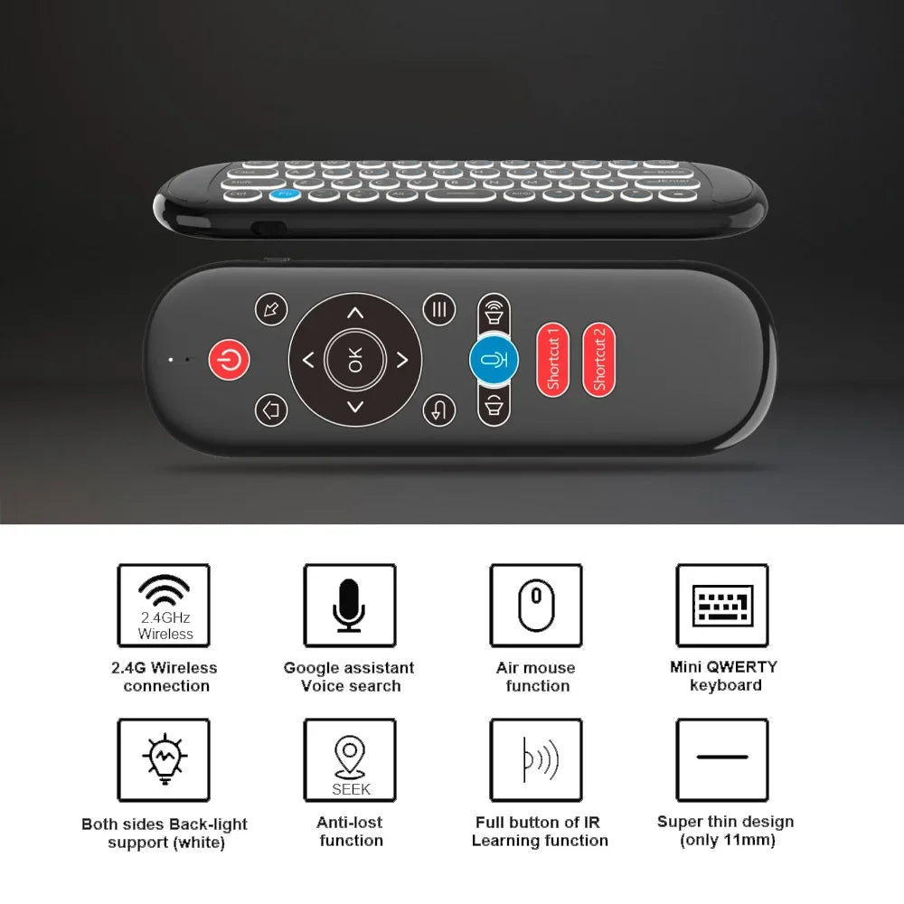 2.4G Wireless Gyroscope Air Mouse Voice Remote Control Mini Keyboard