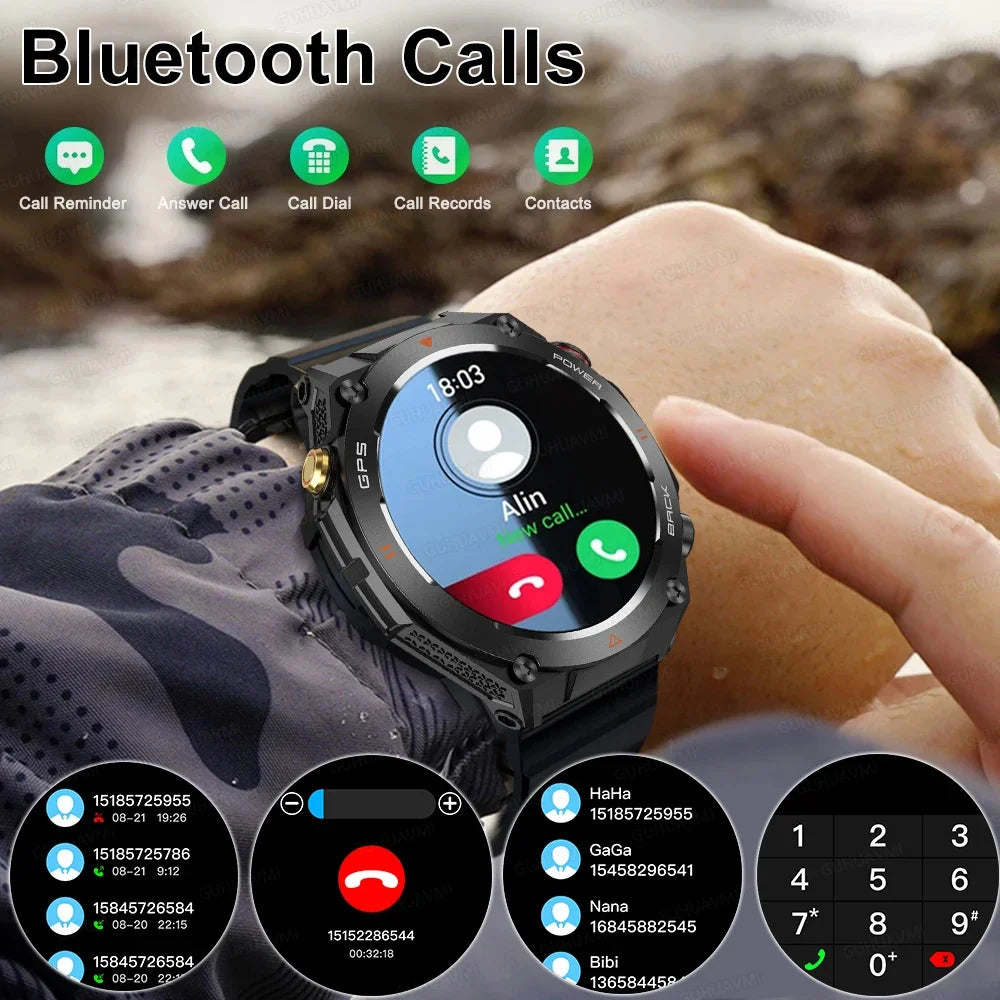 2024 New For Huawei Xiaomi GPS Track Smart Watch Men 1.85-Inch Ultra