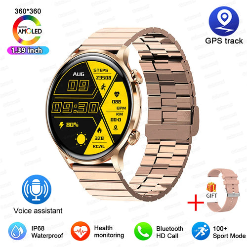 2025 New Smartwatch Women AMOLED HD Screen Always On Display Bluetooth
