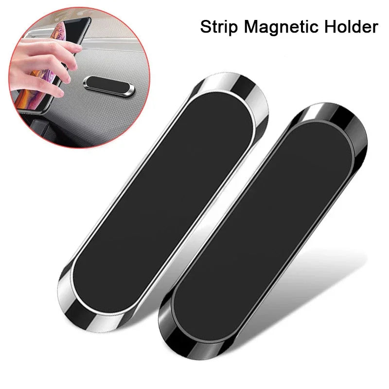 Magnetic Car Phone Holder Rotatable 360°Mini Strip Shape Stand For