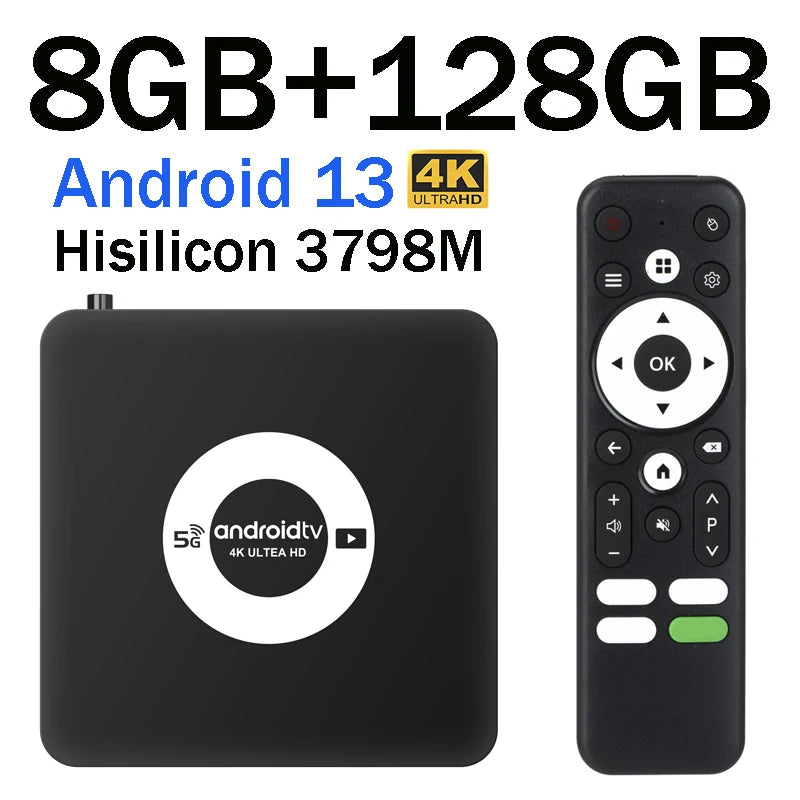 Q96 OHP 4K ATV Android13 TV BOX Hisilicon Hi3798M 8GB 128GB Quad Core