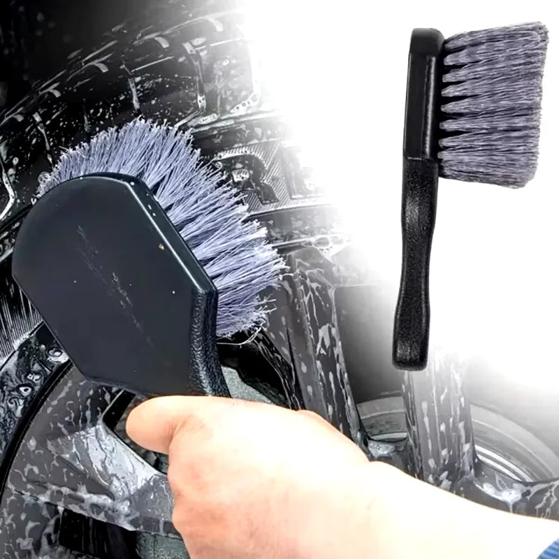 Car Wheel Cleaning Brush Detail Brush Short Handle Tire Rim Washing