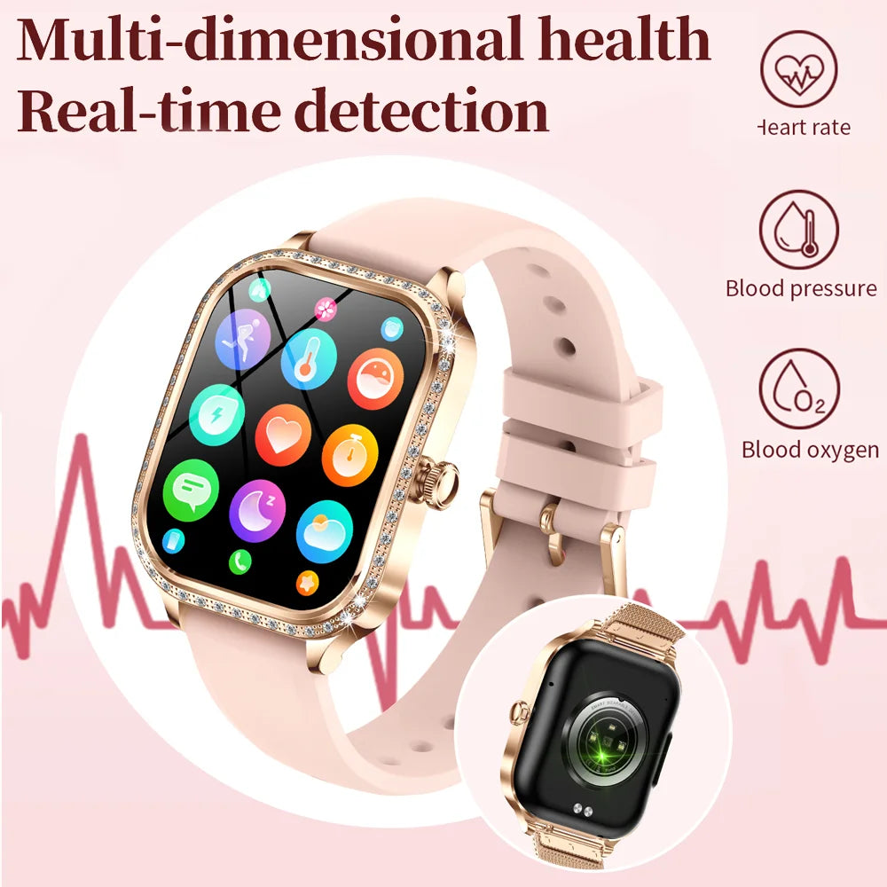 For Xiaomi Huawei New Women Smart Watch Heart Rate Blood Pressure