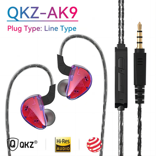 Original QKZ AK6 Copper Driver HiFi Wired Earphone Race Sport