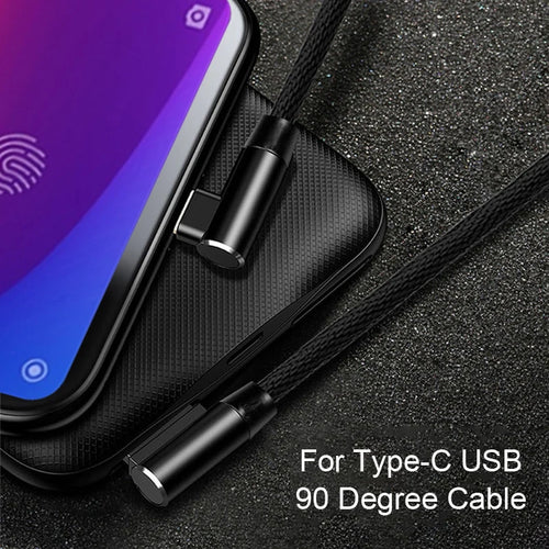 Micro USB Cable for Android Devices L-shape 1M 2M Charging Cord 90