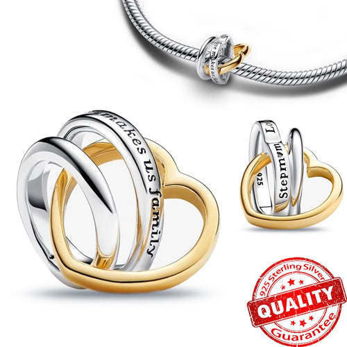 New Arrival 925 Sterling Silver Love You Mom Entwined Infinite Hearts