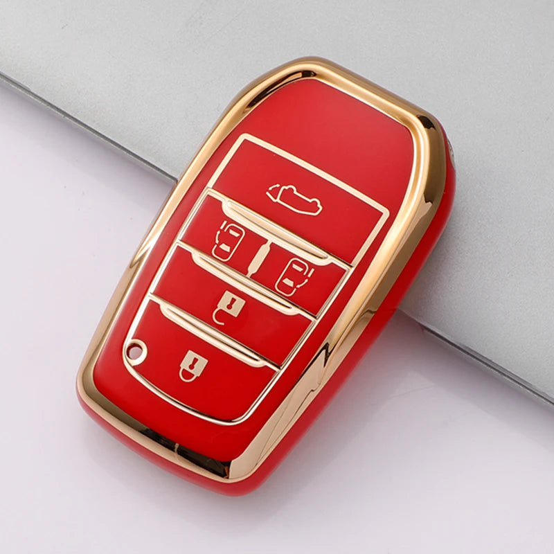 2 3 4 Buttons TPU Car Key Case Cover for Toyota Land Cruiser 200 300