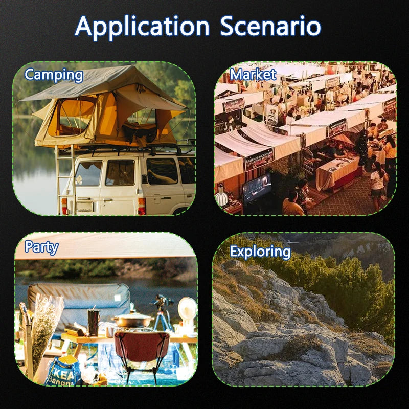 MOSLIGHTING Rechargeable Camping Light Outdoor Fishing Flashlight Tent