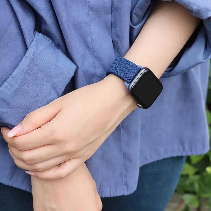Braided Solo Loop For Apple watch band 45mm 44mm 40mm 49mm 38 41mm