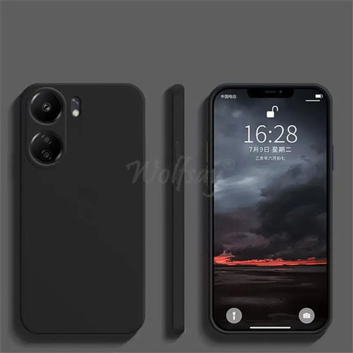 For Xiaomi POCO C65 Case Liquid Silicone Plain Rubber Fundas Protector
