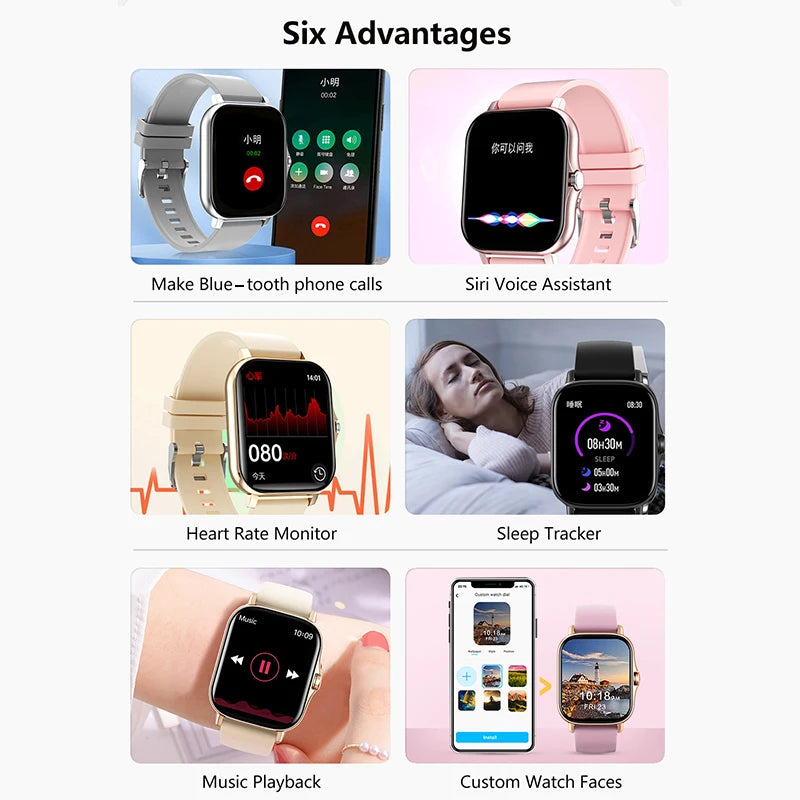 1.83‘ ’Men Smart Watch Bluetooth Call Music Playback Smartwatch
