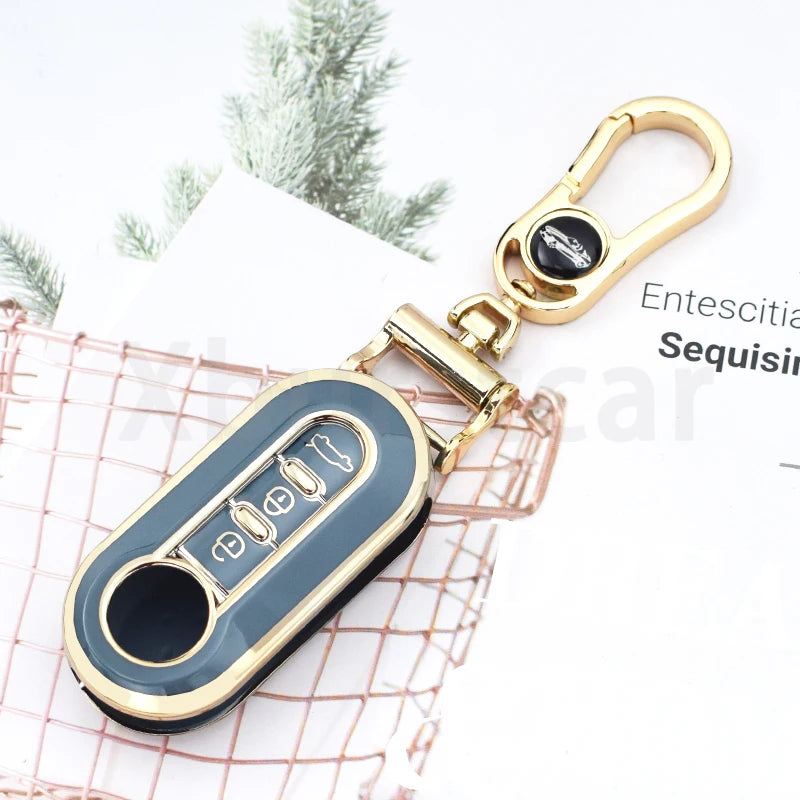 3 Buttons TPU Car Key Cover Case Remote Auto Folding Flip Key Case for