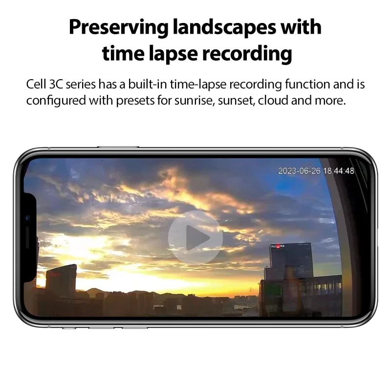 IMOU Cell 3C with Solar Panel Set 2K WiFi Camera 5000mAh Battery