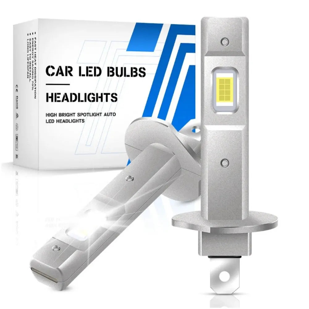 H7 H1 3570 LED Headlight Mini Bulb Without Fans Wireless 60W 6000K CSP