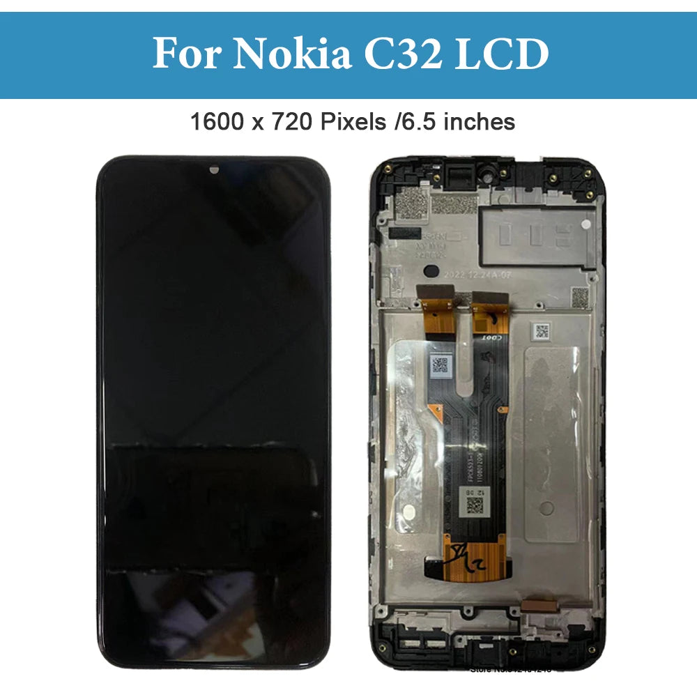 6.5" Original For Nokia C32 LCD Display Touch Screen Digitizer