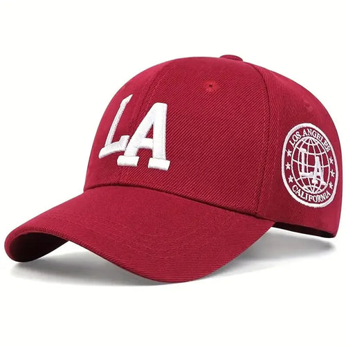 Unisex LA Letter Embroidery Snapback Baseball Caps Spring and Autumn