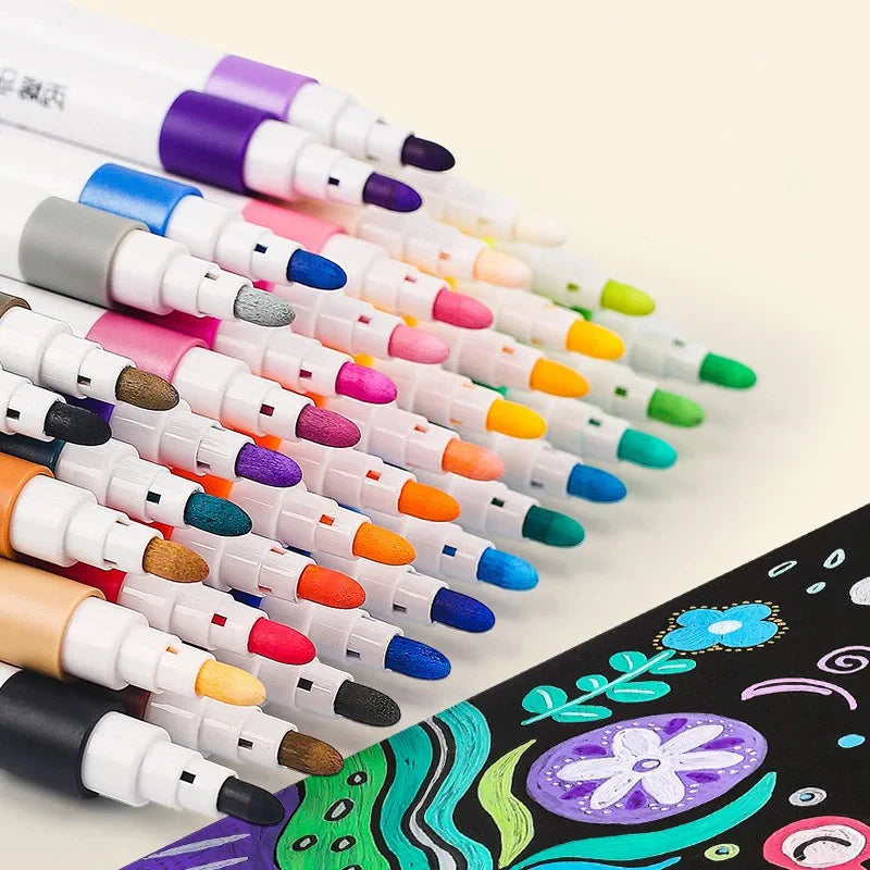 12/24/48/48pcs/set Colorful Highlighter Pastel Pen Art Marker Painting