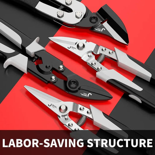 Professional Industrial Shears:Stainless Steel Scissors Tin Snips for