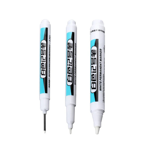 1/4Pcs White Permanent Paint Pen set for Wood Rock Plastic Leather