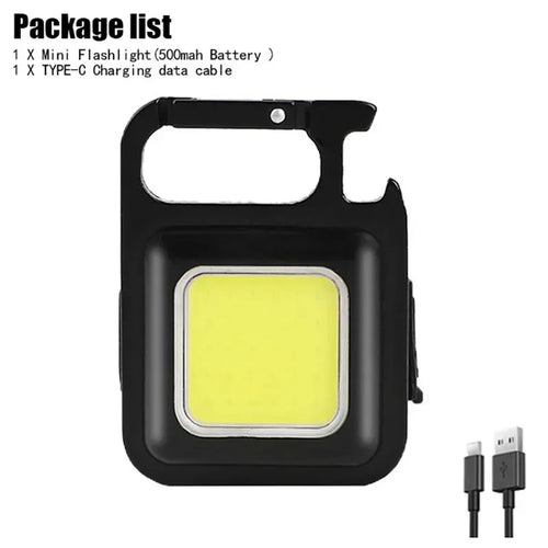 New Portable COB LED Flashlight USB Rechargeable Work Light Magnetic
