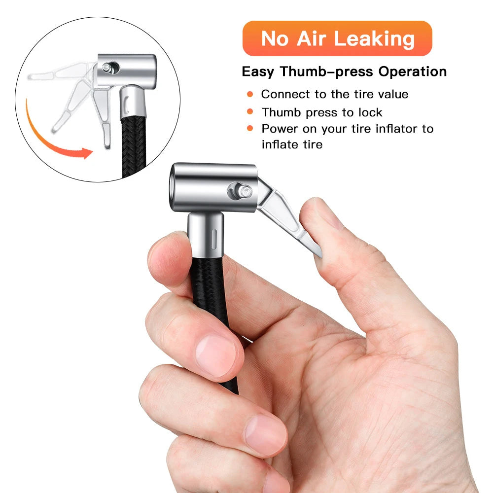 Car Tire Inflator Hose Air Pump Extension Car Tire Repair Tyre