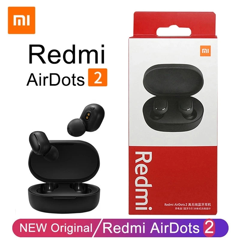 New Xiaomi Redmi Airdots 2 Wireless Bluetooth Headset with Mic Earbuds