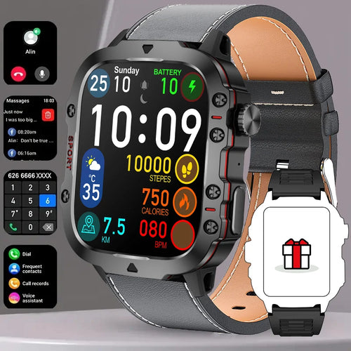 For Huawei Xiaomi 1.96 Inch Screen Smart Watch Mens Bluetooth Call 420