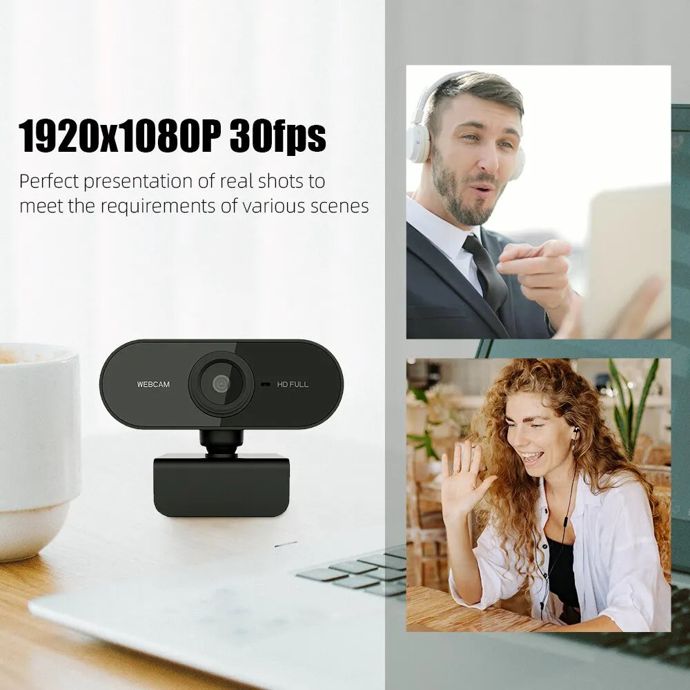 Full HD 1080p Webcam USB With Mic Mini Computer Camera,Flexible