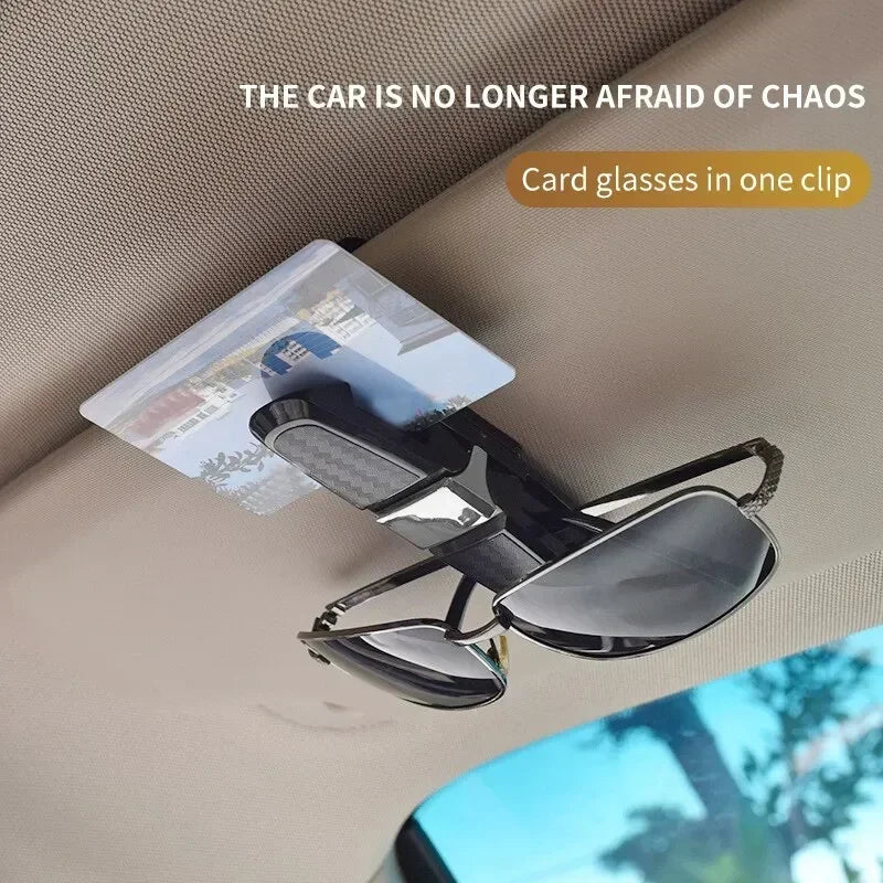 Car Sunglasses Frame Carbon Fiber Bills Glasses Clip Multi Function In