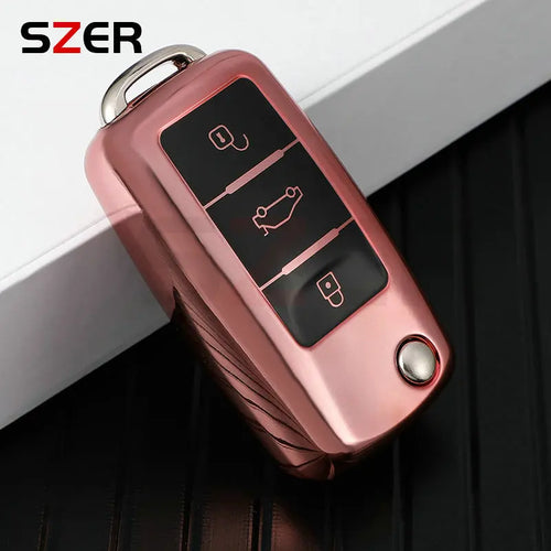TPU Car Key Case Cover Shell Fob For Volkswagen VW Polo Golf Passat