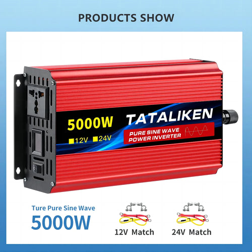 Pure Sine Wave Inverter 1000W-4000W DC 12V/24V to AC 220V 50hz Power