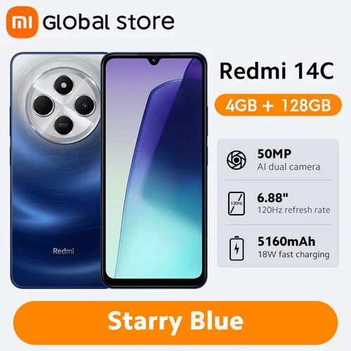 Global Version Xiaomi Redmi 14C Smartphone MediaTek Helio G81-Ultra