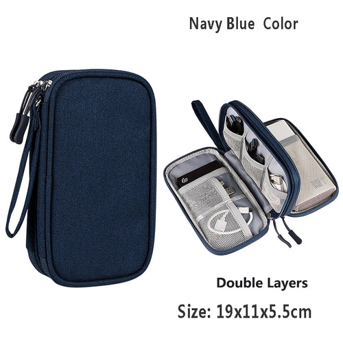 Data Cable Storage Bag Waterproof Travel Organizer Bag Portable Carry