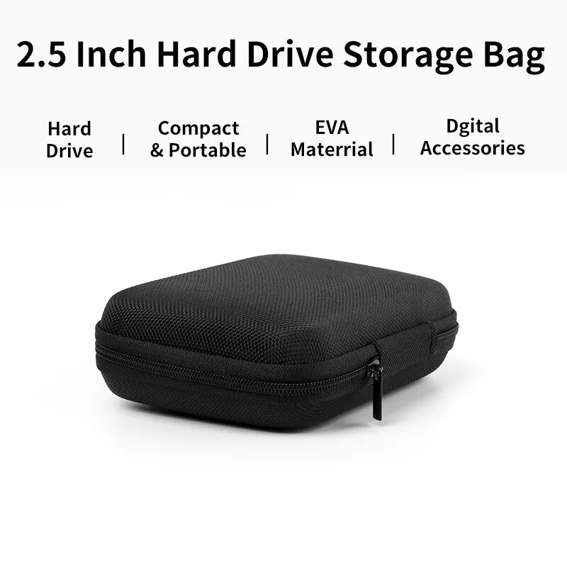 UnionSine Hard Disk Case Portable HDD Protection Bag for External 2.5