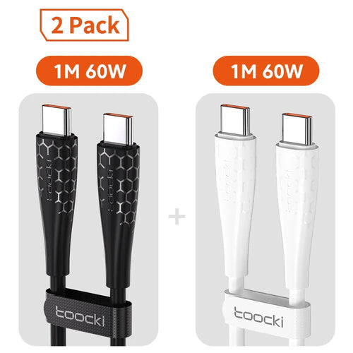 Toocki 2 Pack 100W USB C Cable Type C For Xiaomi Pro Realme Redmi Note
