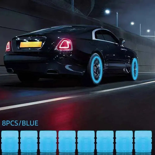 8PCS Luminous Valve Motorcycle Bicycle Bike Car Wheel Tyre Hub Cap