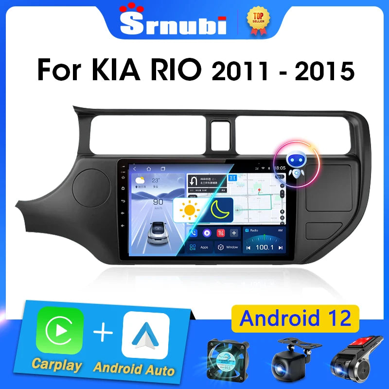 Srnubi Android 12 Car Radio for KIA K3 RIO 2011 2012 2013 2014 2015