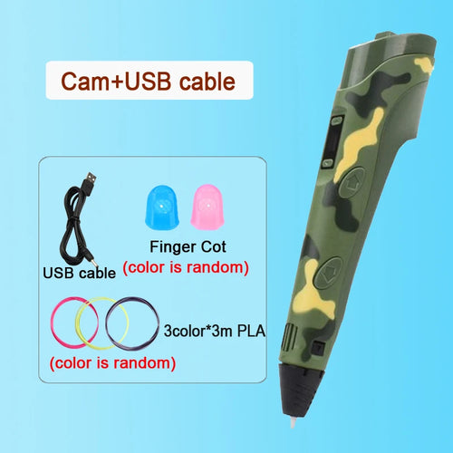 3D Pen For Children 3D Drawing Printing Pen with LCD Screen With PLA