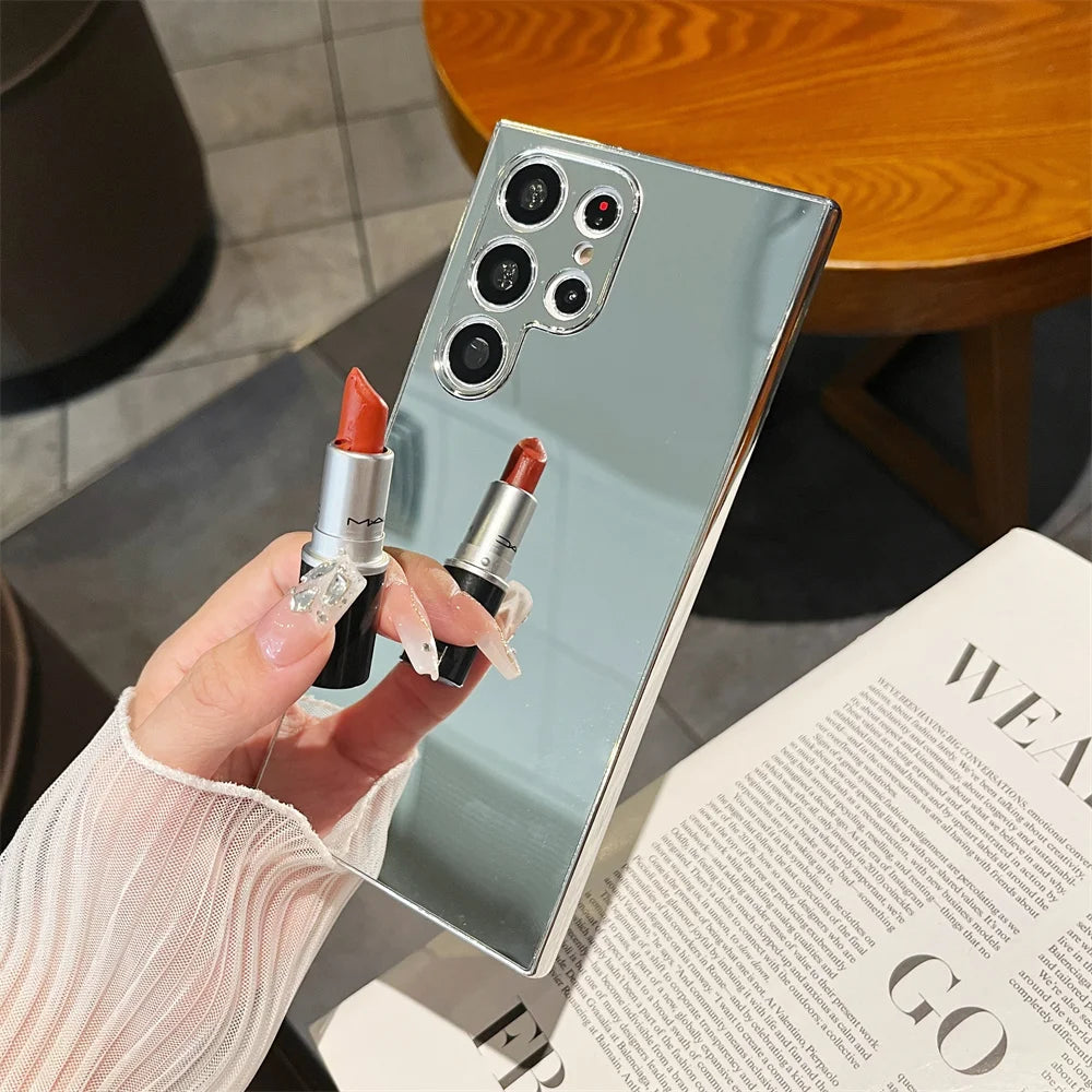 Gold Mirror Case for Samsung Galaxy S23 S22 S21 S24 Ultra Plus S23 S21