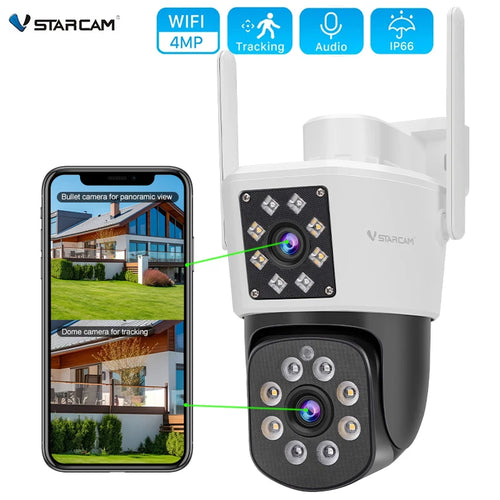 Vstarcam 4MP PTZ Wifi Camera with Dual Screen Outdoor Security