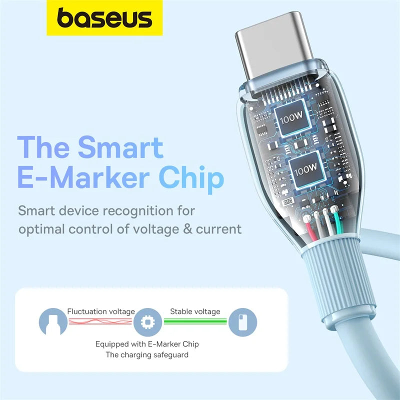Baseus PD 100W USB C To USB Type C Cable For Macbook Fast Charging