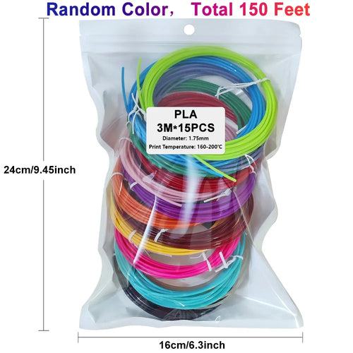 32 Colors 3D Pen Filament 1.75mm PLA, Each Color 10Feet(3m), Total 320